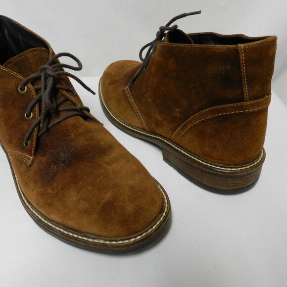 NAOT Pilot Suede ankle lace up Boots Shearling lined Men brown Size Sz 43   10.5 main image 4